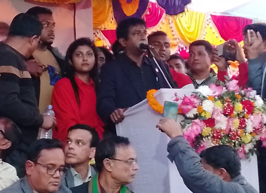 চাচুড়ি বাবুর মাঠে নৌকার প্রার্থী বি এম কবিরুল হক মুক্তির জনসভা