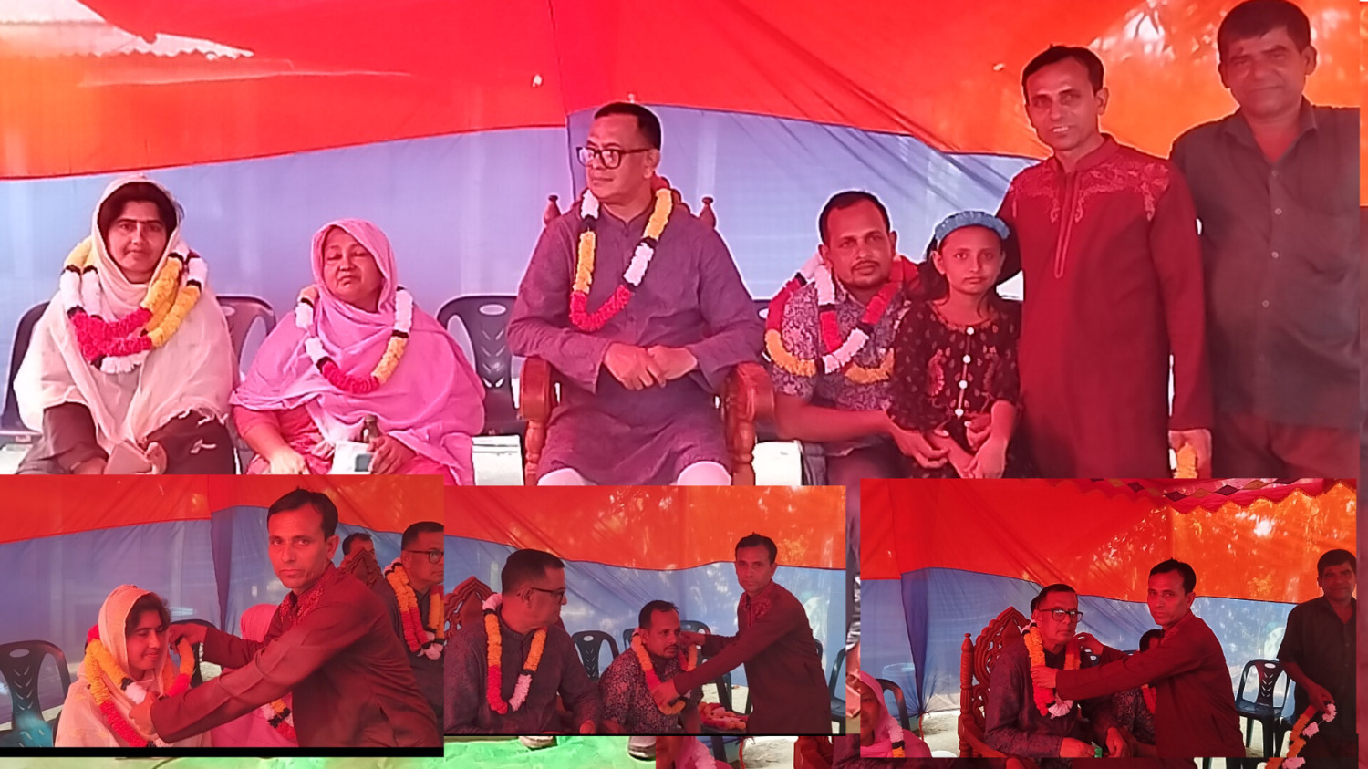 মাউলী ইউনিয়নের ৬ নং ওয়ার্ডের মেম্বারের আমন্ত্রণে নিজ বাড়িতে এসেছে উপজেলা  নবনির্বাচিত জনপ্রতিনিধিরা