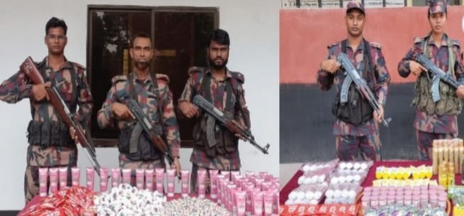 বেনাপোলে বিজিবির অভিযানে ভারতীয় বিভিন্ন পণ্য আটক