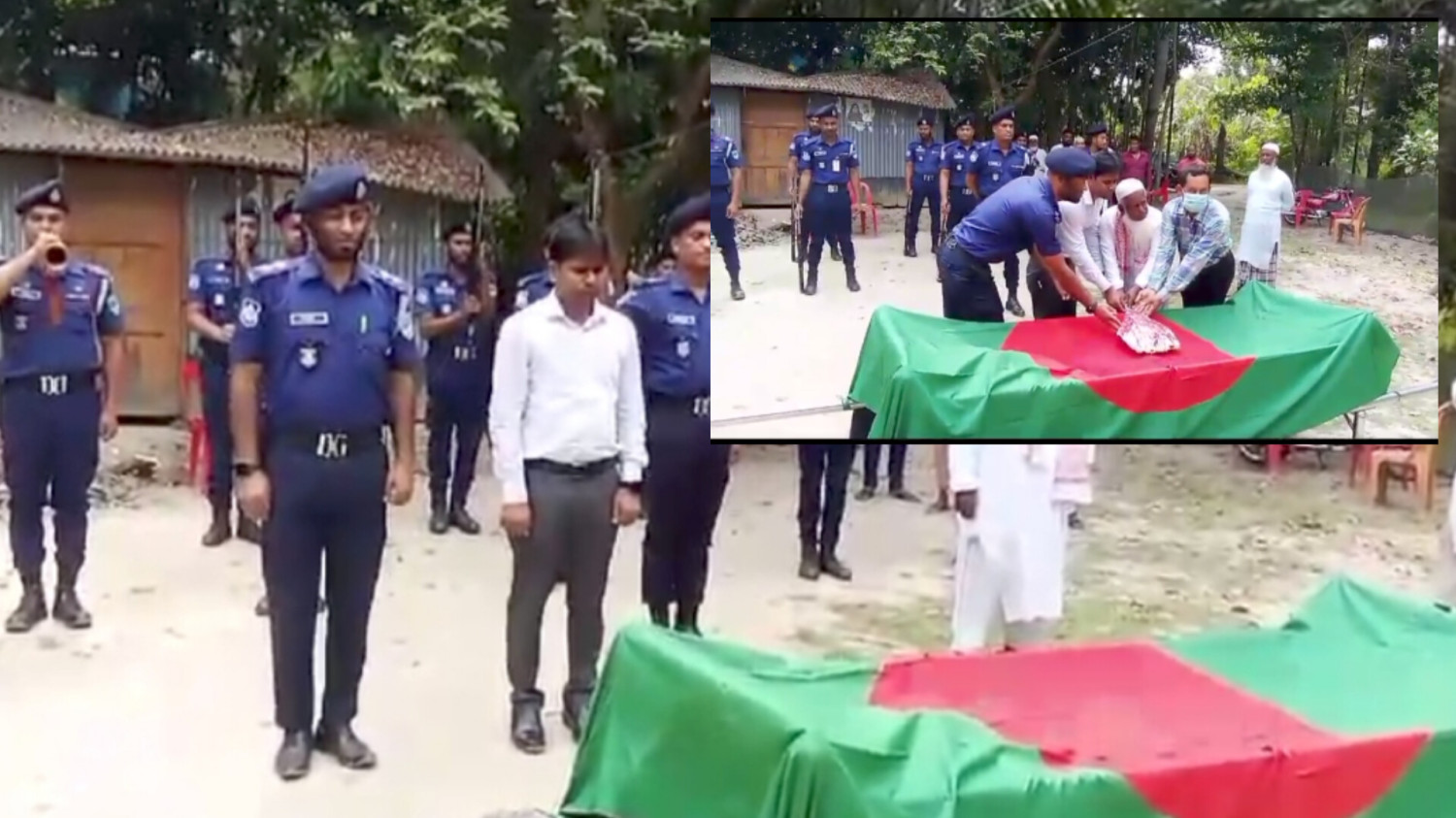 বীর মুক্তিযোদ্ধা মোল্লা শাহাদাত হোসেনের রাষ্ট্রীয় মর্যাদায় দাফন সম্পন্ন