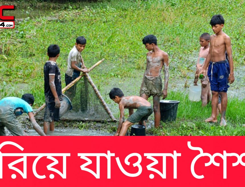 হারিয়ে যাওয়া শৈশবের স্মৃতি ফিরিয়ে আনল কিশোরদের মাছ ধরা