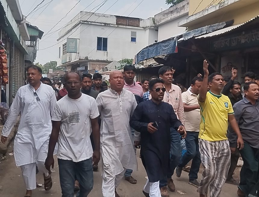 বড়দিয়ায় বিএনপির বিক্ষোভ মিছিল